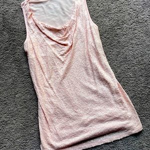 INC Sequin tan top